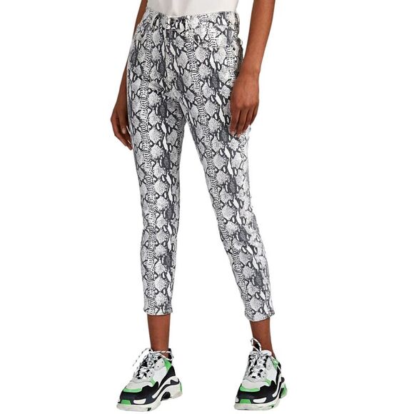 Frame Womens Ali High-Rise Cigarette Python-Print Jeans 27 Gris Multi NWT $225 - Picture 4 of 5